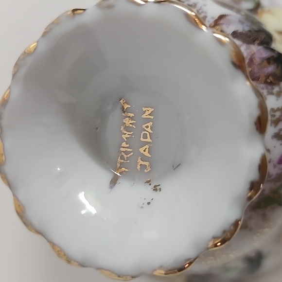 Hand paint Vintage Yellow Floral Bouquet Lusterware Teacup & Saucer Japan - Picture 9 of 9